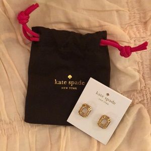 NWT KATE SPADE Gold “Freeze Framed” Earrings